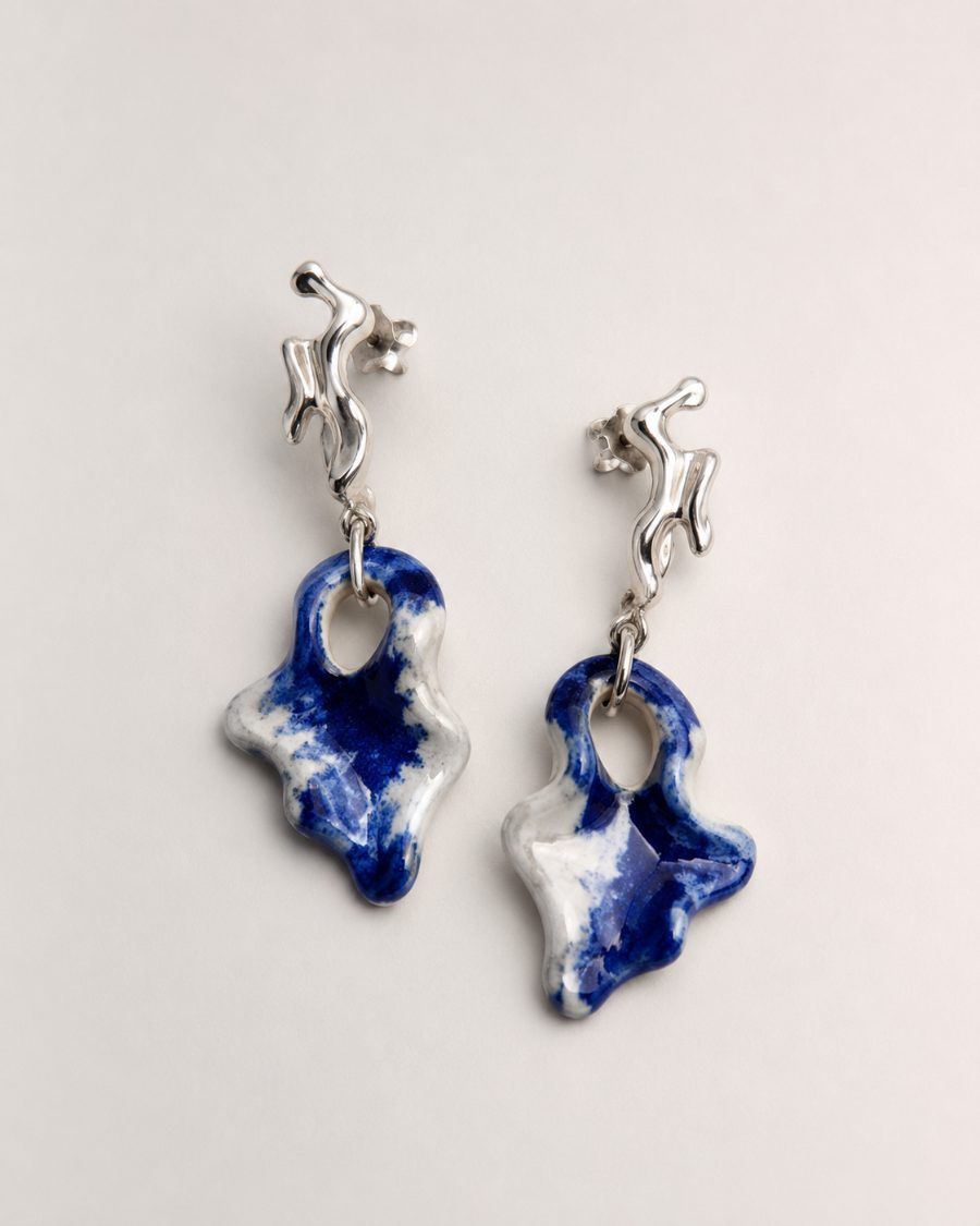 Glasring in Blau